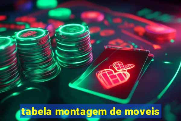 tabela montagem de moveis